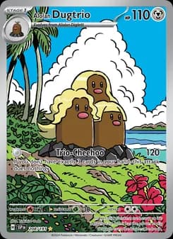 Alolan Dugtrio — Surging Sparks — Illustration rare