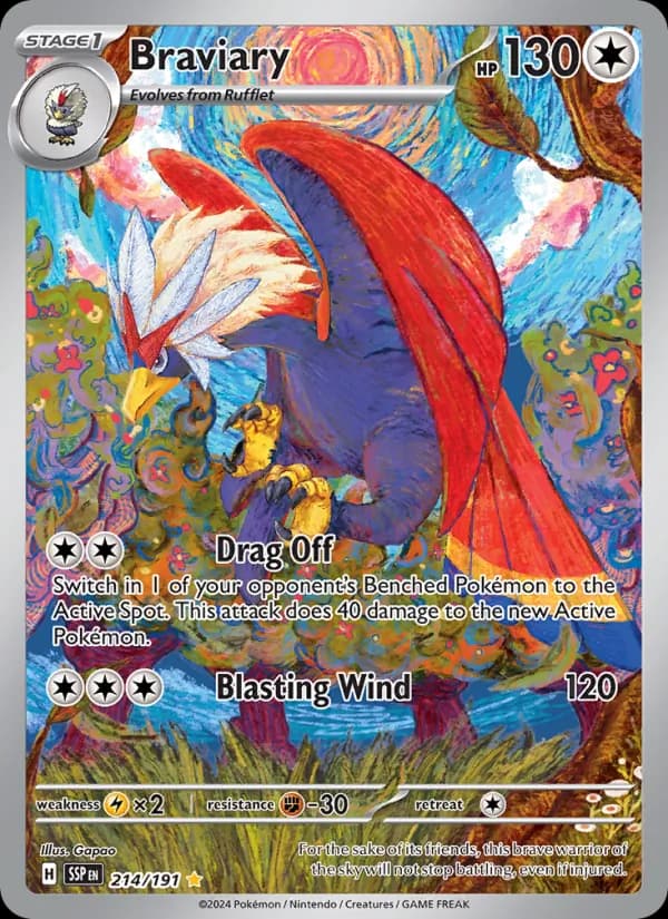 Braviary — Surging Sparks, Illustration rare