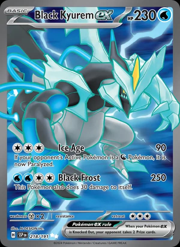 Black Kyurem ex — Surging Sparks, Ultra Rare