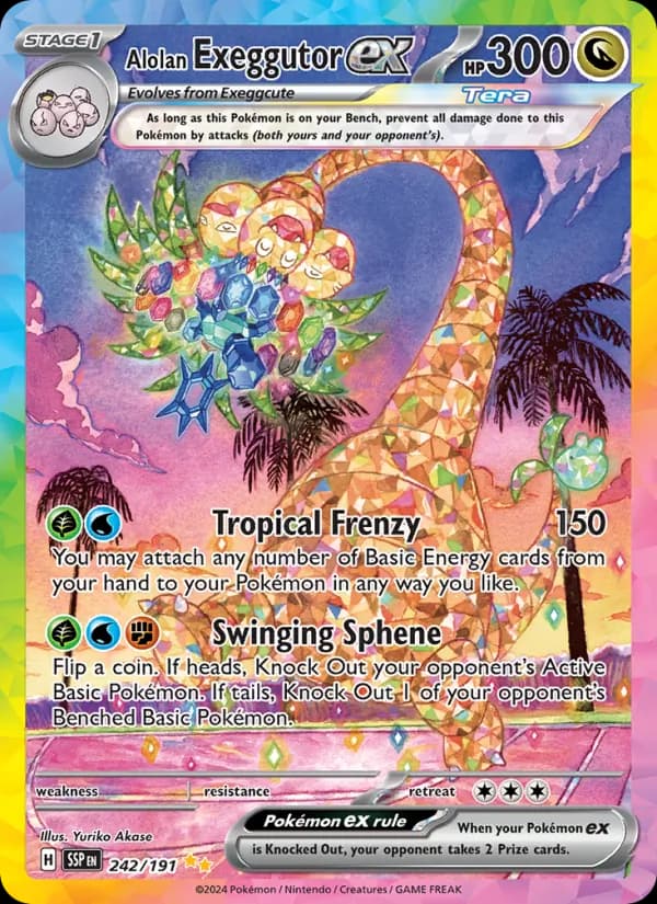 Alolan Exeggutor ex — Surging Sparks, Special illustration rare