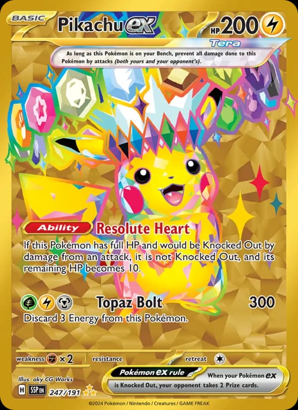 Pikachu ex — Surging Sparks, Hyper rare