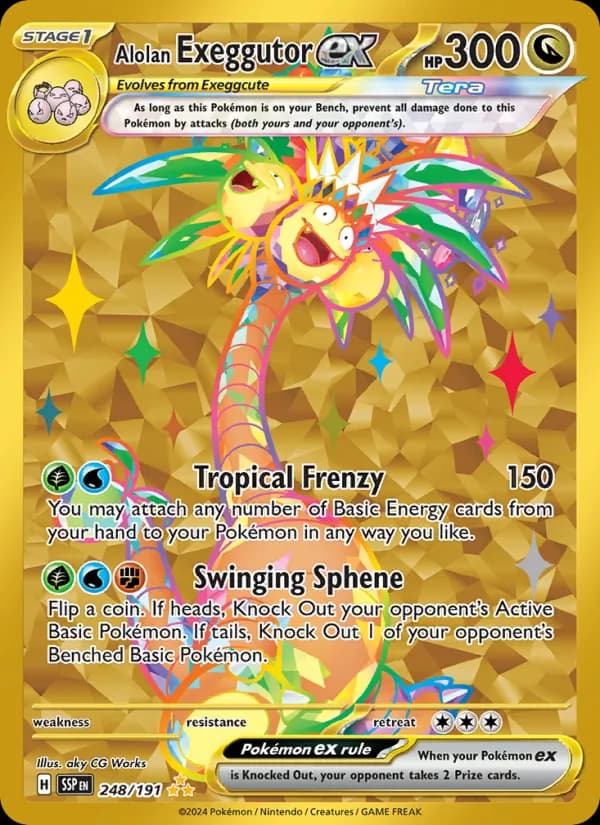 Alolan Exeggutor ex — Surging Sparks, Hyper rare
