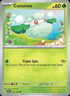 Cottonee — Prismatic Evolutions — Common