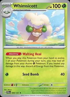 Whimsicott — Prismatic Evolutions — Rare