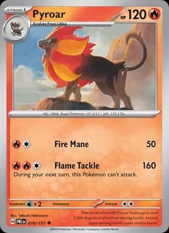 Pyroar — Prismatic Evolutions — Uncommon