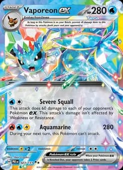 Vaporeon ex — Prismatic Evolutions — Double rare