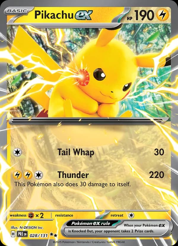 Pikachu ex — Prismatic Evolutions, Double rare