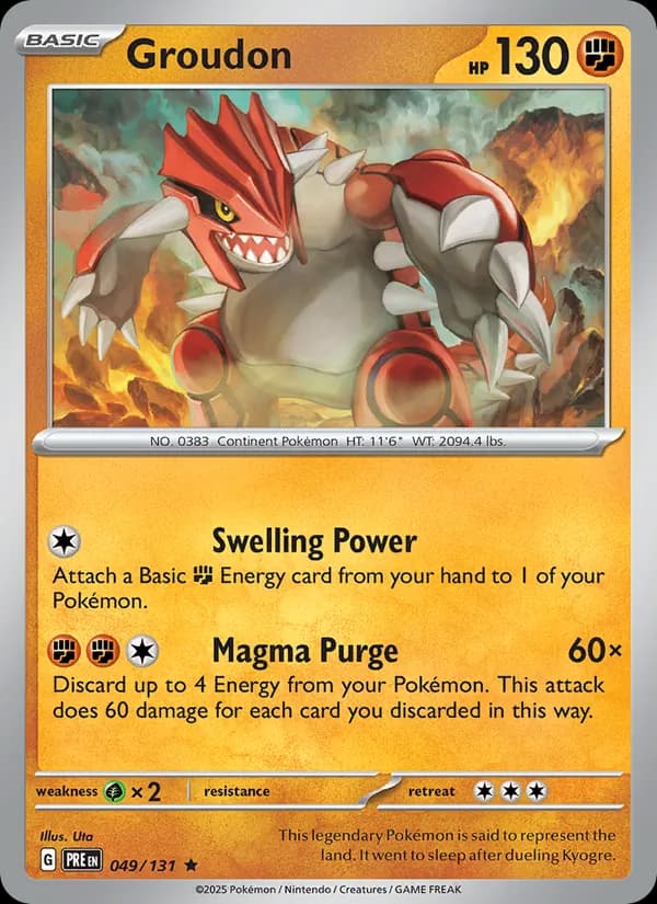 Groudon — Prismatic Evolutions, Rare