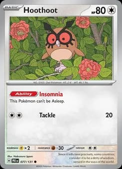 Hoothoot — Prismatic Evolutions — Common