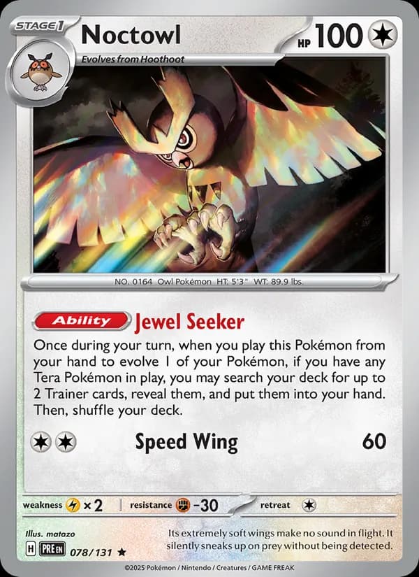 Noctowl — Prismatic Evolutions, Rare
