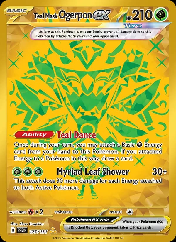 Teal Mask Ogerpon ex — Prismatic Evolutions, Hyper rare
