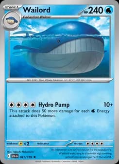 Wailord — Journey Together — Rare