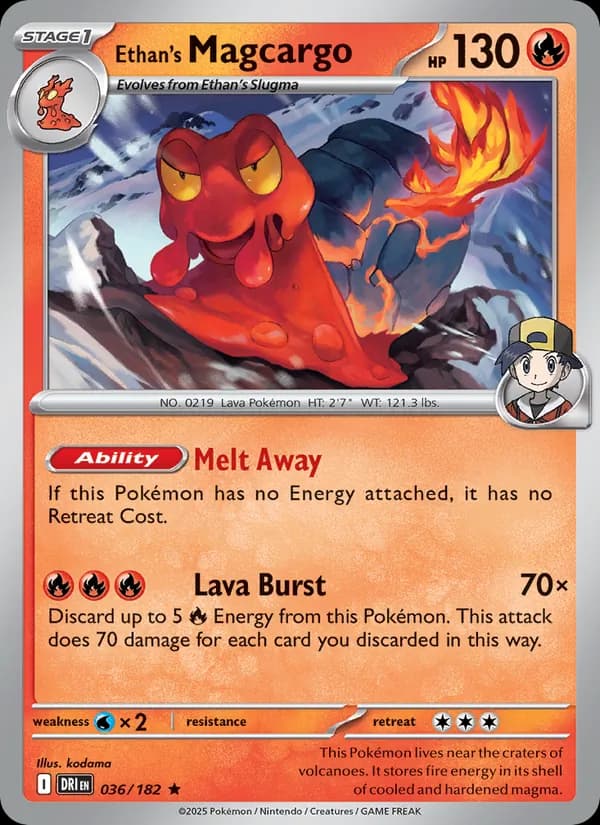 Ethan's Magcargo — Destined Rivals, Rare