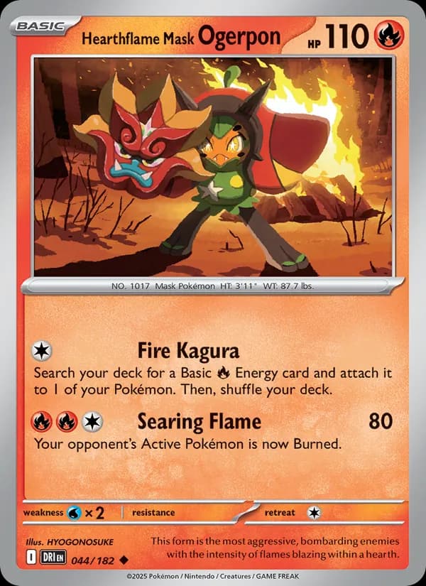 Hearthflame Mask Ogerpon — Destined Rivals, Uncommon