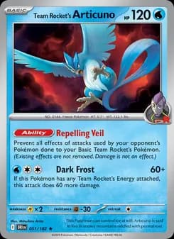 Team Rocket's Articuno — Destined Rivals — Rare