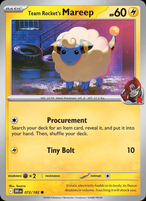 Team Rocket's Mareep — Destined Rivals, Common