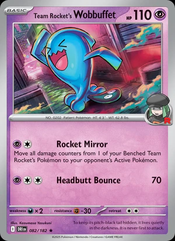 Team Rocket's Wobbuffet — Destined Rivals, Rare