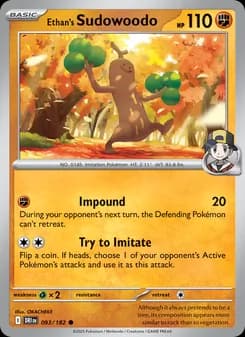 Ethan's Sudowoodo — Destined Rivals — Common