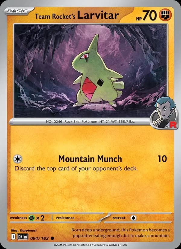 Team Rocket's Larvitar — Destined Rivals, Common