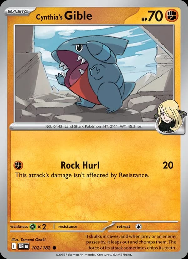 Cynthia's Gible — Destined Rivals, Common
