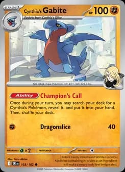 Cynthia's Gabite — Destined Rivals — Common