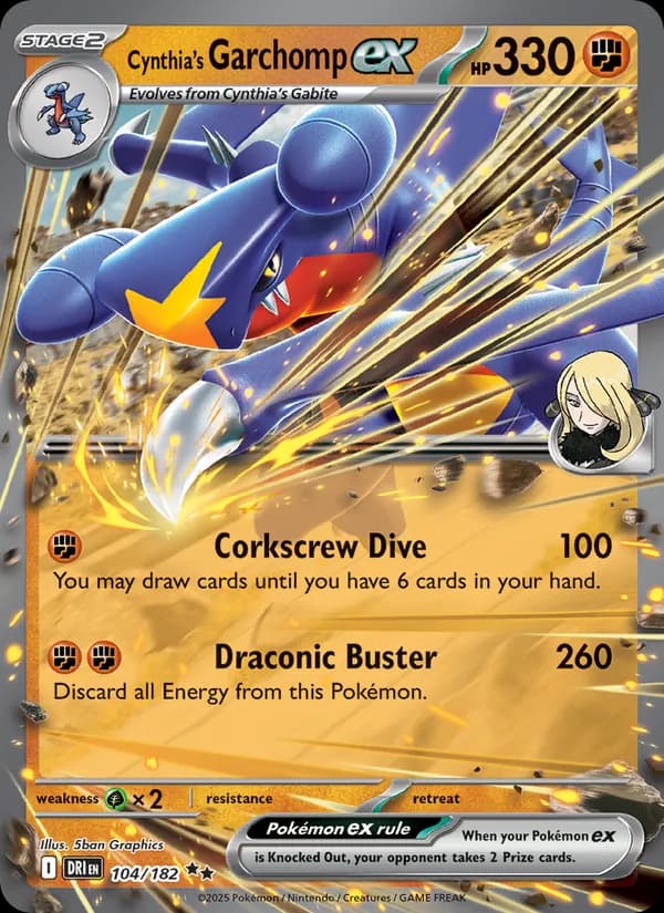 Cynthia's Garchomp ex — Destined Rivals, Double rare