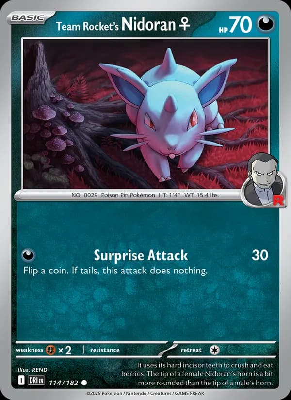 Team Rocket's Nidoran♀ — Destined Rivals, Common