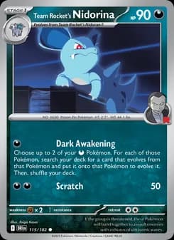 Team Rocket's Nidorina — Destined Rivals — Common