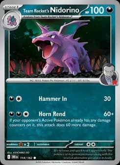 Team Rocket's Nidorino — Destined Rivals — Common