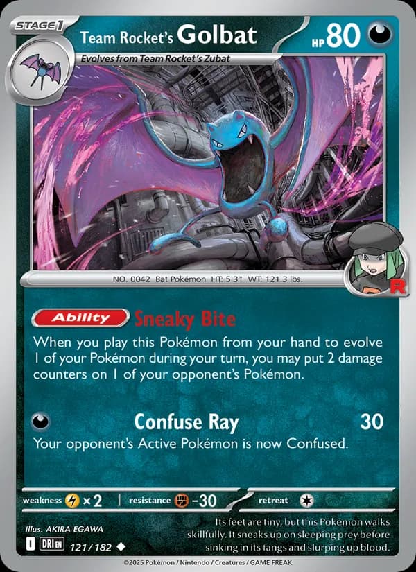 Team Rocket's Golbat — Destined Rivals, Uncommon