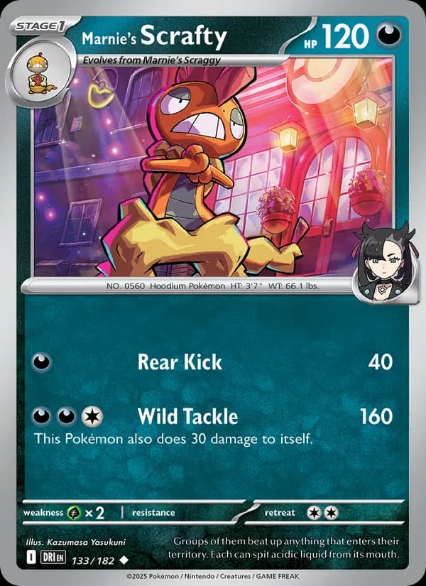 Marnie's Scrafty — Destined Rivals, Uncommon