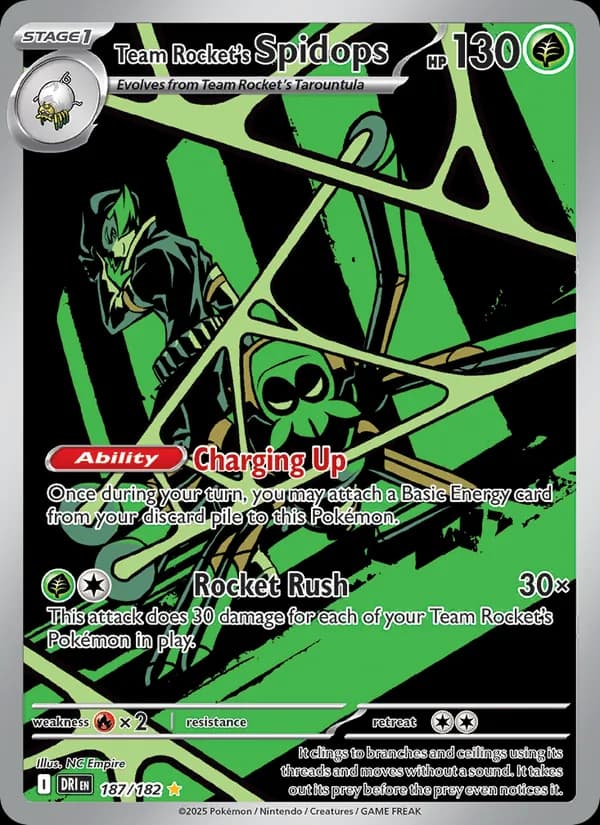 Team Rocket's Spidops — Destined Rivals, Illustration rare