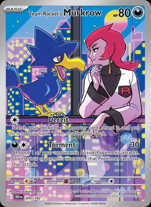 Team Rocket's Murkrow — Destined Rivals, Illustration rare