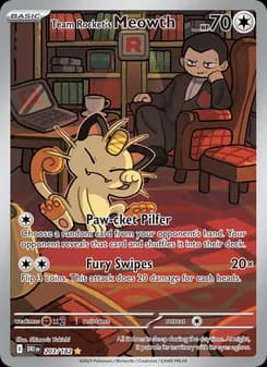 Team Rocket's Meowth — Destined Rivals — Illustration rare