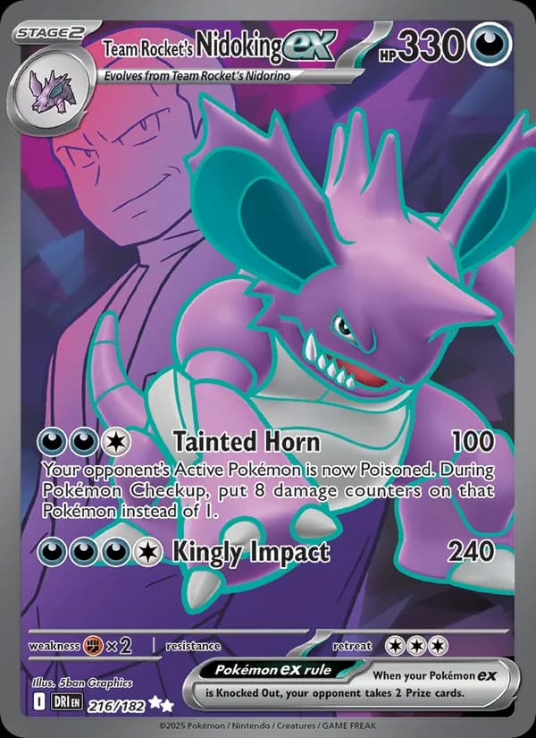Team Rocket's Nidoking ex — Destined Rivals, Ultra Rare