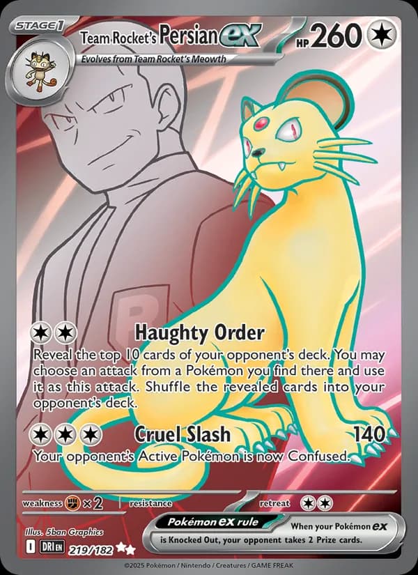 Team Rocket's Persian ex — Destined Rivals, Ultra Rare