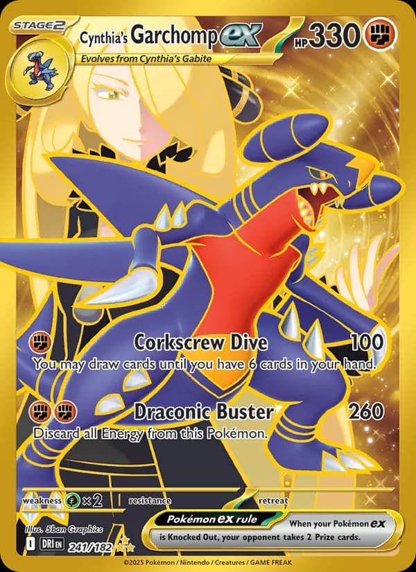 Cynthia's Garchomp ex — Destined Rivals, Hyper rare