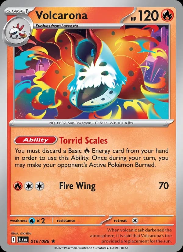 Volcarona — Black Bolt, Rare