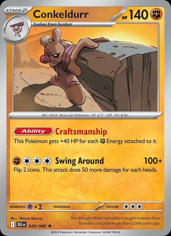 Conkeldurr — Black Bolt, Rare