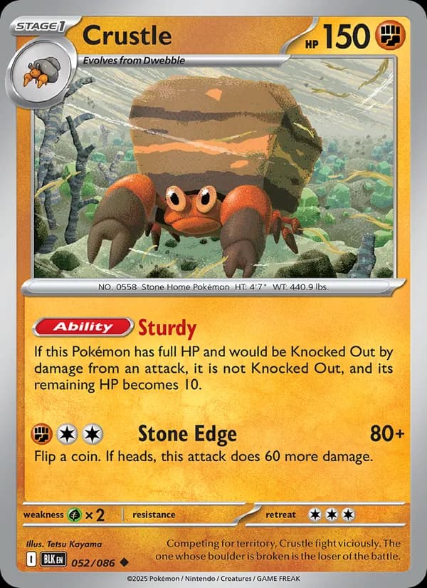 Crustle — Black Bolt, Uncommon