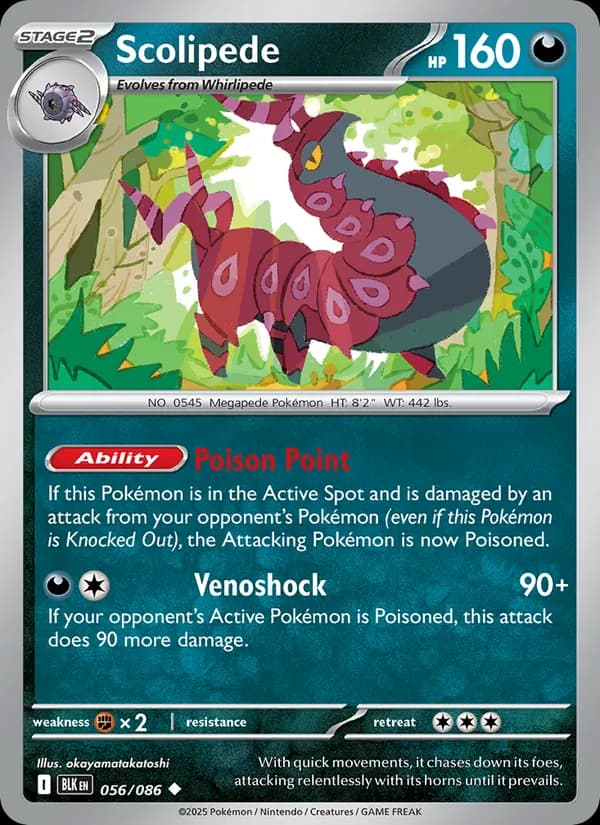 Scolipede — Black Bolt, Uncommon
