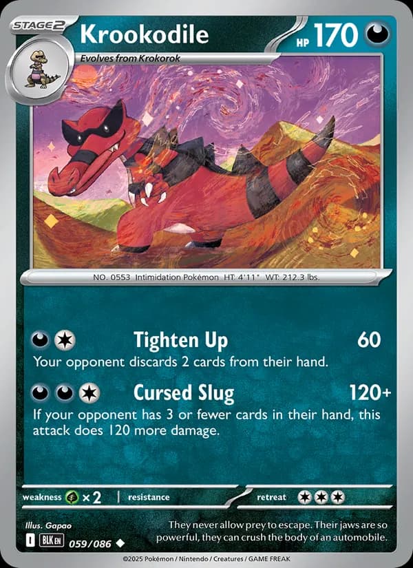 Krookodile — Black Bolt, Uncommon