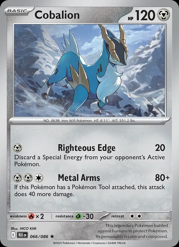Cobalion — Black Bolt, Rare