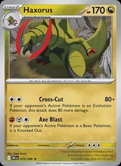 Haxorus — Black Bolt — Rare
