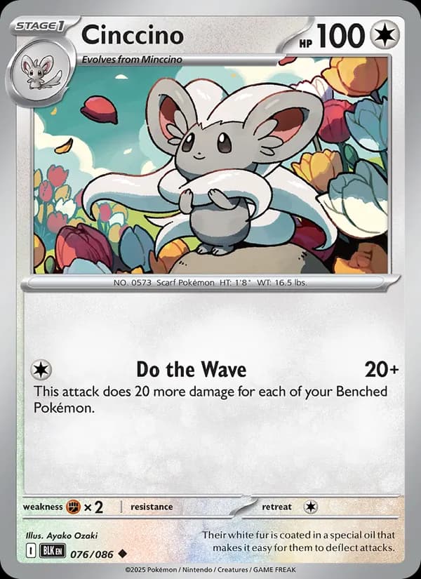Cinccino — Black Bolt, Uncommon