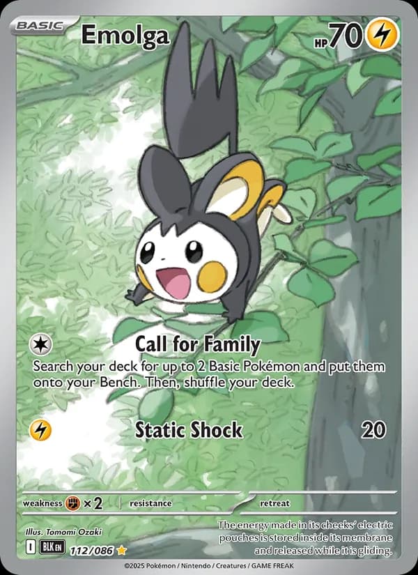 Emolga — Black Bolt, Illustration rare