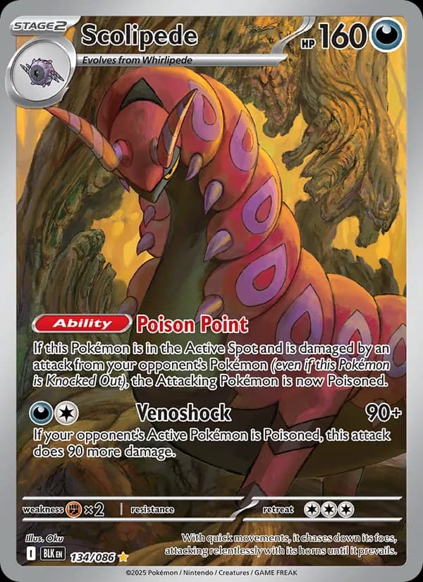 Scolipede — Black Bolt, Illustration rare