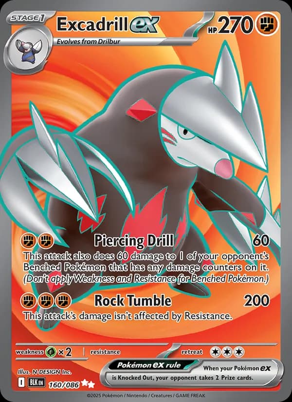 Excadrill ex — Black Bolt, Ultra Rare