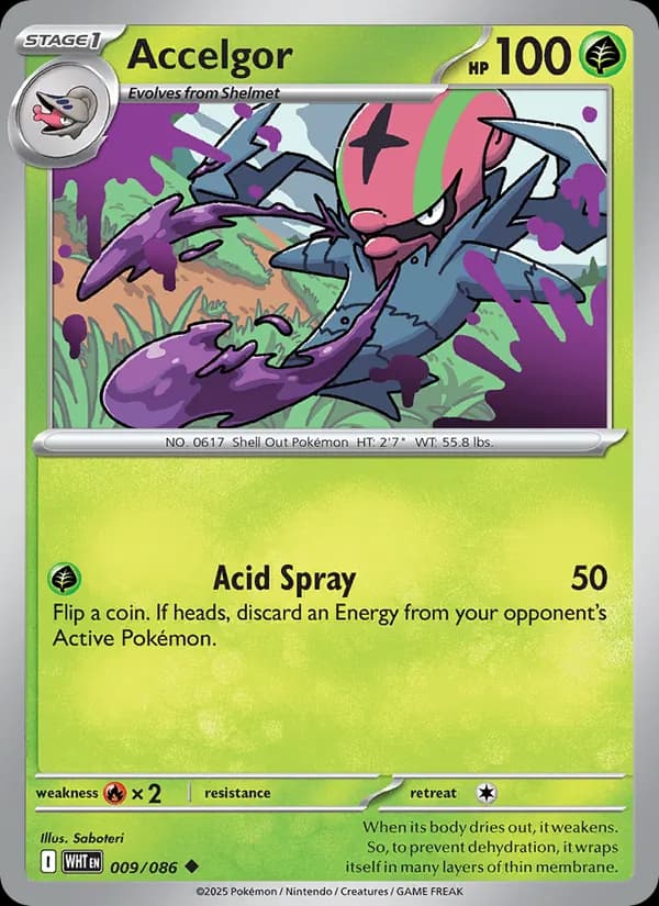 Accelgor — White Flare, Uncommon