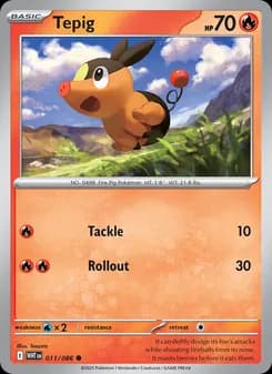Tepig — White Flare — Common